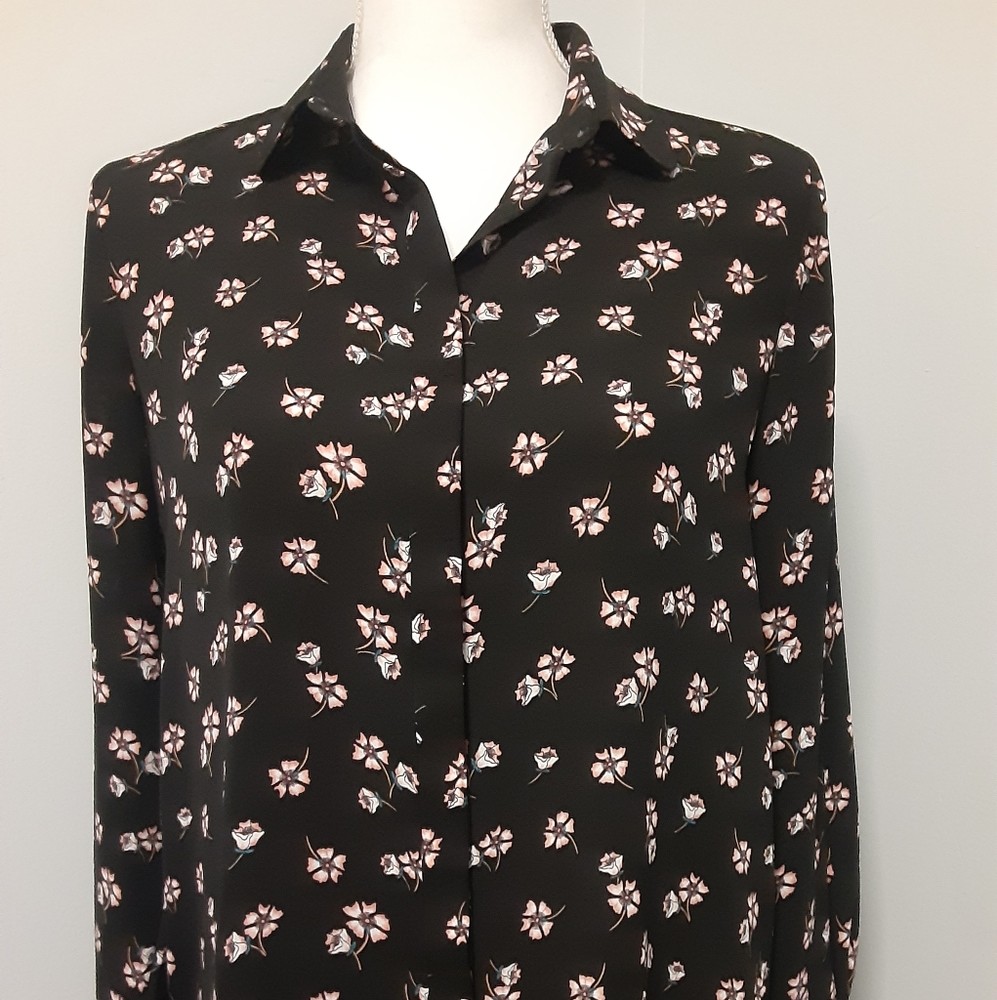 Loft Long Sleeve Top Black Petite Small